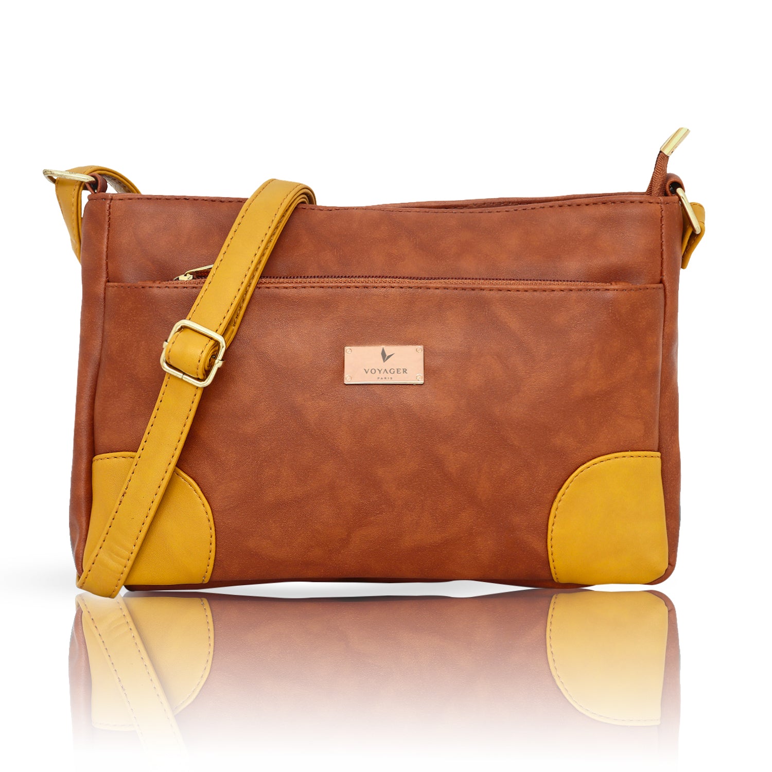 VOYAGER PARIS MICHEL STYLISH SLING BAGS Tan